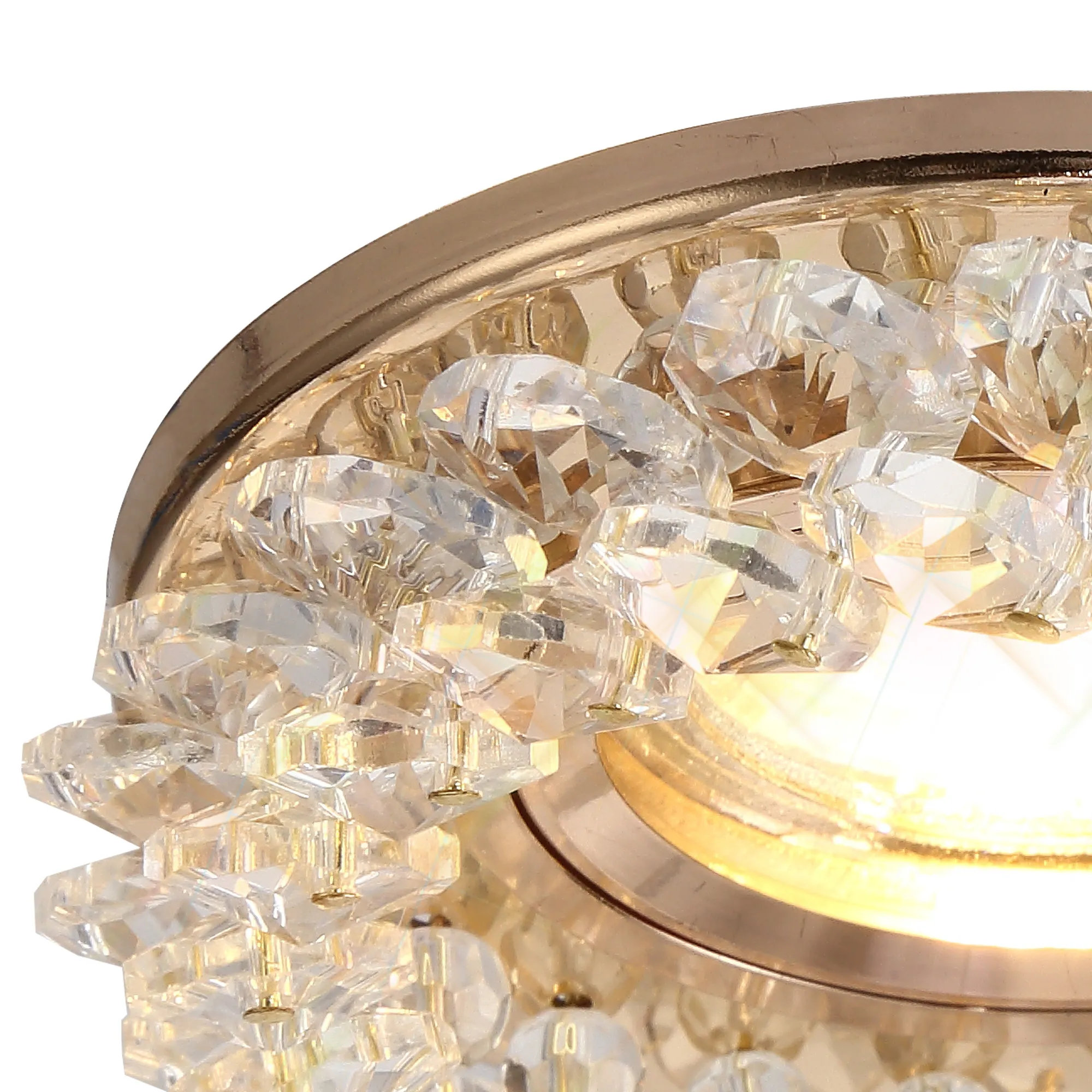 Crystal Cluster Downlight Round Rim Only IL30805FG  Diyas Crystal Downlights Clear